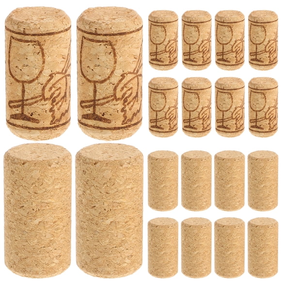KAKOWELY natural wine corks 20pcs Bottle Corks Diy Craft Corks Wine Bottle Corks Wooden Corks Replacement Corks Wooden Wine Stopper Wood Corks For Bottles