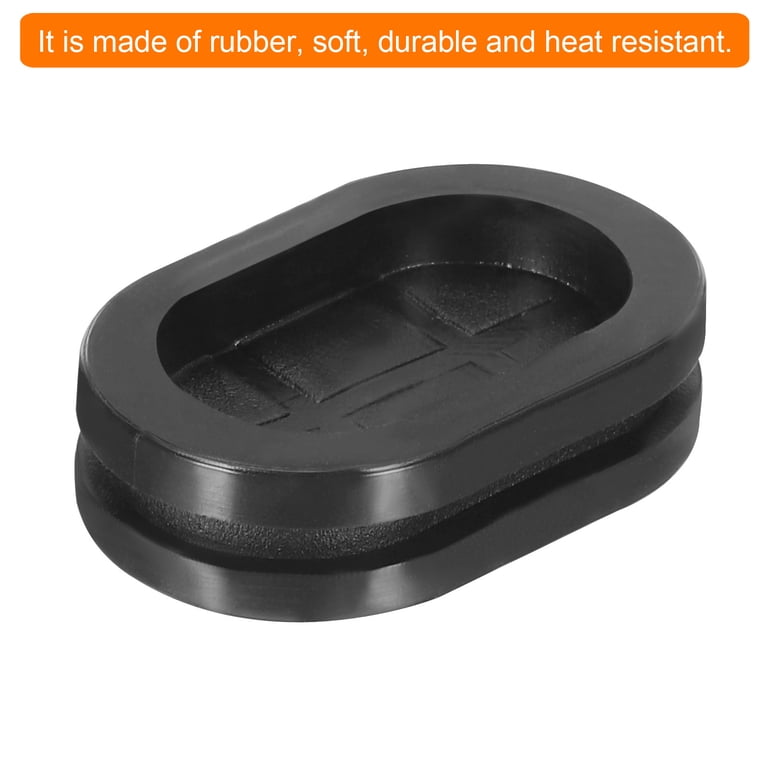 Uxcell Rubber Grommets - 10-Pack, Double-Sided Mount, 26mm Hole Diameter, 20mm Inner Diameter, For Wire & Cable Protection In Panels