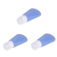 thumbnail image 4 of 3 Pieces Clear Airport Liquid Bag Blue Travel Bottles, 4 of 8