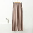 thumbnail image 2 of JWZUY Womens Solid Oversized Wide Leg Pants Plus Size Casual Pocket Pants Cropped Elastic Waist Pant Khaki XXL, 2 of 3