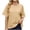 Beige 1, variant on Vynhevius Womens Sweatshirts Crew Neck Raglan Short Sleeve Ribbed Hem Solid Loose Casual Pullover Tops