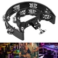 thumbnail image 2 of Fosa Musical Instrument,Drum Set,Hi Hat Tambourine Drum Set Multifunctional Hand Bell Rattle Loose Double Row Bells KTV, 2 of 8