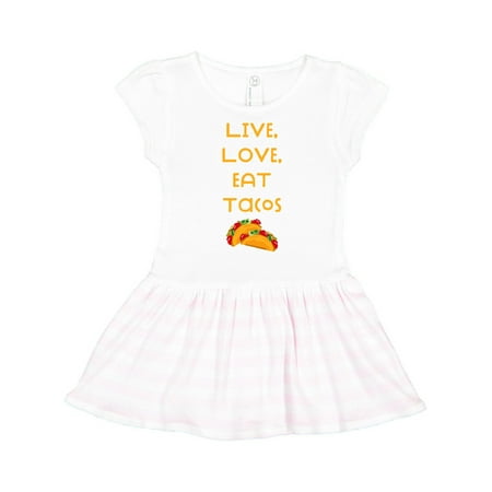 

Inktastic Live Love Tacos V Gift Toddler Girl Dress