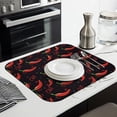 thumbnail image 3 of 2 Pack Vintage Cactus Printed Drying Mats Microfiber Countertop Protector, Multipurpose & Machine Washable (Retro Desert), 3 of 6