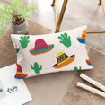 thumbnail image 2 of Funny&nbsp;Cactus Throw Pillow Covers Tropical&nbsp;Plant with Boho Style Hat Lumbar Pillow Cover 12x20 Inch Summer Cactus Decorative Pillow Cases Home&nbsp;Rectangle Cushion Cover for Sofa (Hat), 2 of 6