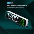 thumbnail image 4 of Graflsoa White LED Digital Clock with Date, Temperature, Music Alarm, USB Powered, Built-in Button Battery, Compact Design, 4 of 6