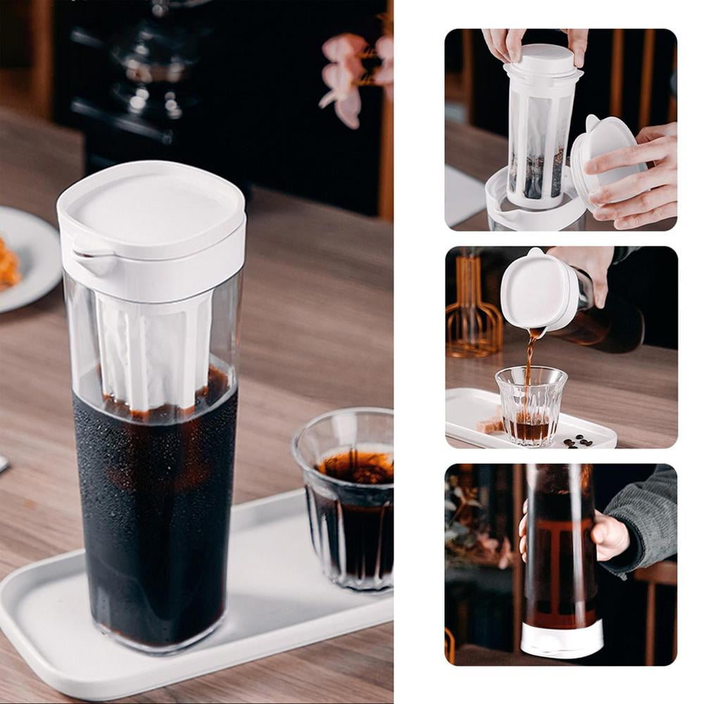 Cold Brew Coffee Maker  1.1L Leakproof Travel Coffee Mug Large