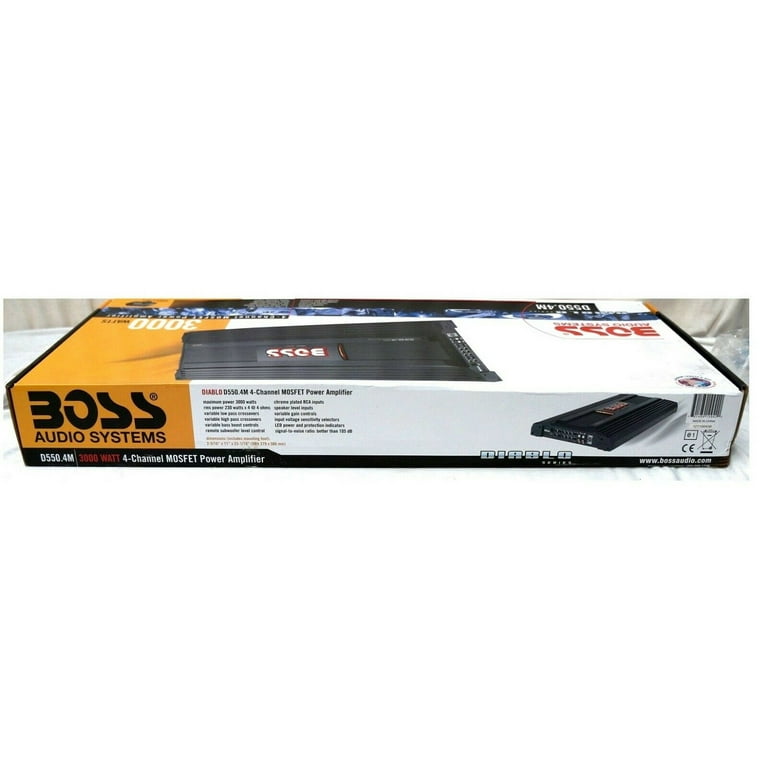 BOSS Audio D550.4 3000W Max, 4-Channel bridgeable Diablo Amplifier