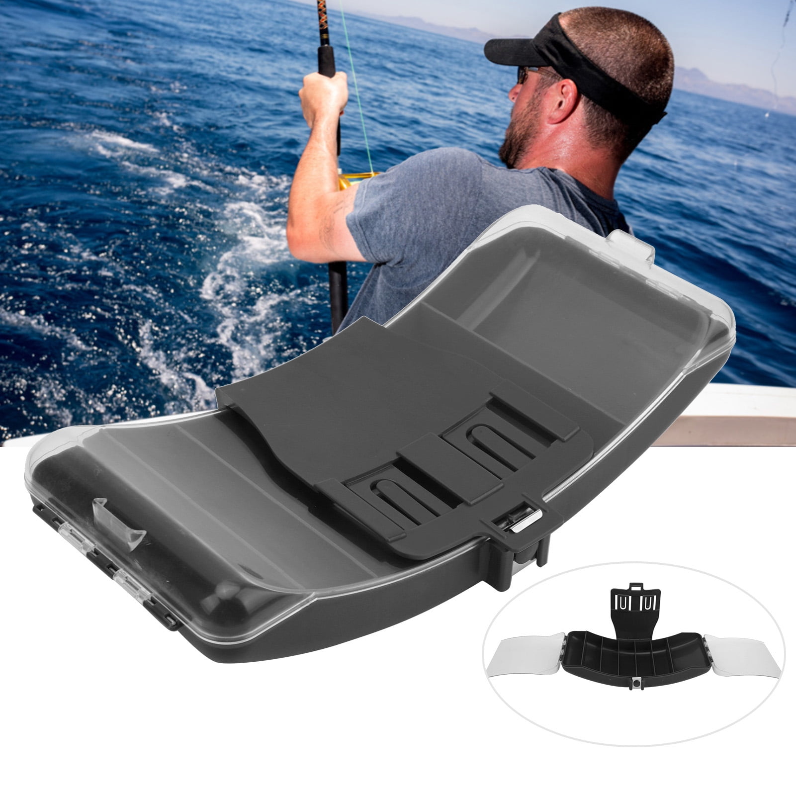Plastic Fishing Waist Box, Fishing Tackle Box Foldable Practical  For Sea Fishing For Stream Fishing River And Lake Fishing