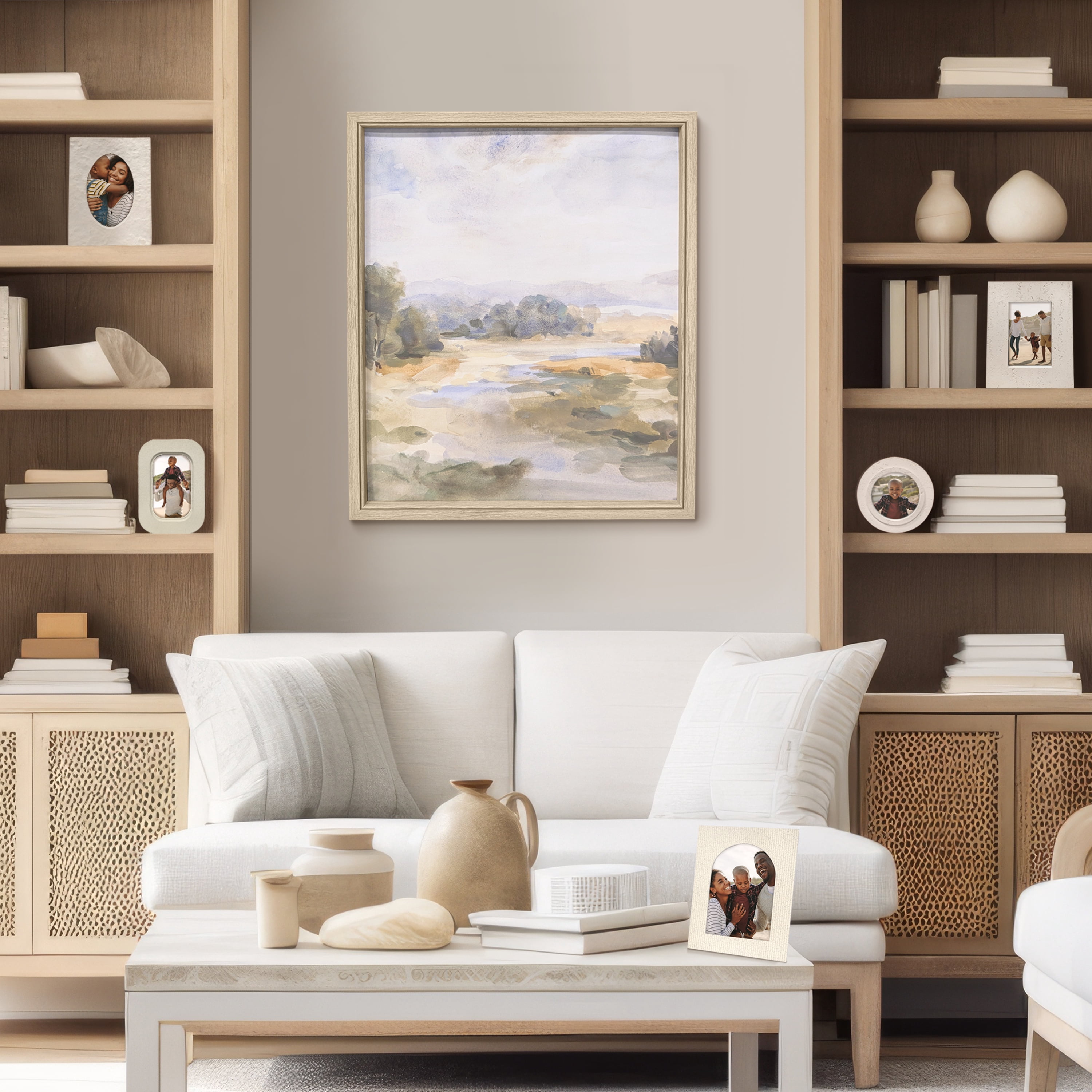Bradley & Ballard - 5x7 inch Speckled Fluted Arch Off White Tabletop & Wall Photo Frame