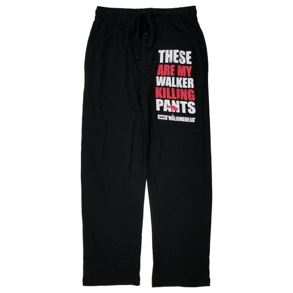 The Walking Dead Mens Black Walker Killing Pants Sleep Pants Pajama Bottoms L