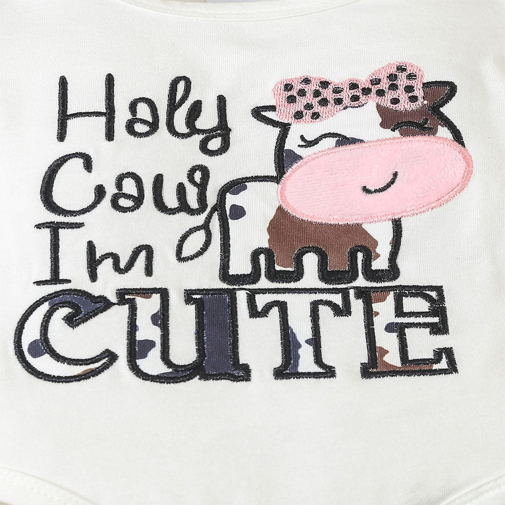 OBEEII Infant Toddler Girls Long Sleeve Romper and Pants Cute Printed Fall Winter Outfits Baby Cake Smash Birthday Outfits with Headband