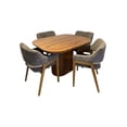 thumbnail image 1 of Comedor para 4 personas color café oscuro de madera de parota modelo Fiji, 1 of 9