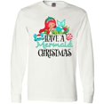 thumbnail image 3 of Inktastic Have a Mermaid Christmas with Crab and Seashell Long Sleeve T-Shirt, 3 of 5
