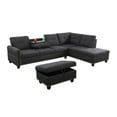 thumbnail image 3 of Ainehome 97.2" W Linen Sectional Sofa, 3 Piece Sectional Sofa Couch Set for Living Room, 3 of 6
