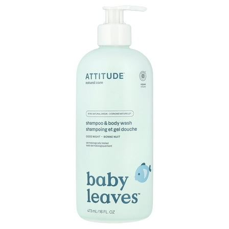 Attitude Baby Leaves Shampoo & Body Wash Tear-Free Blueberry & Chamomile - 16 oz