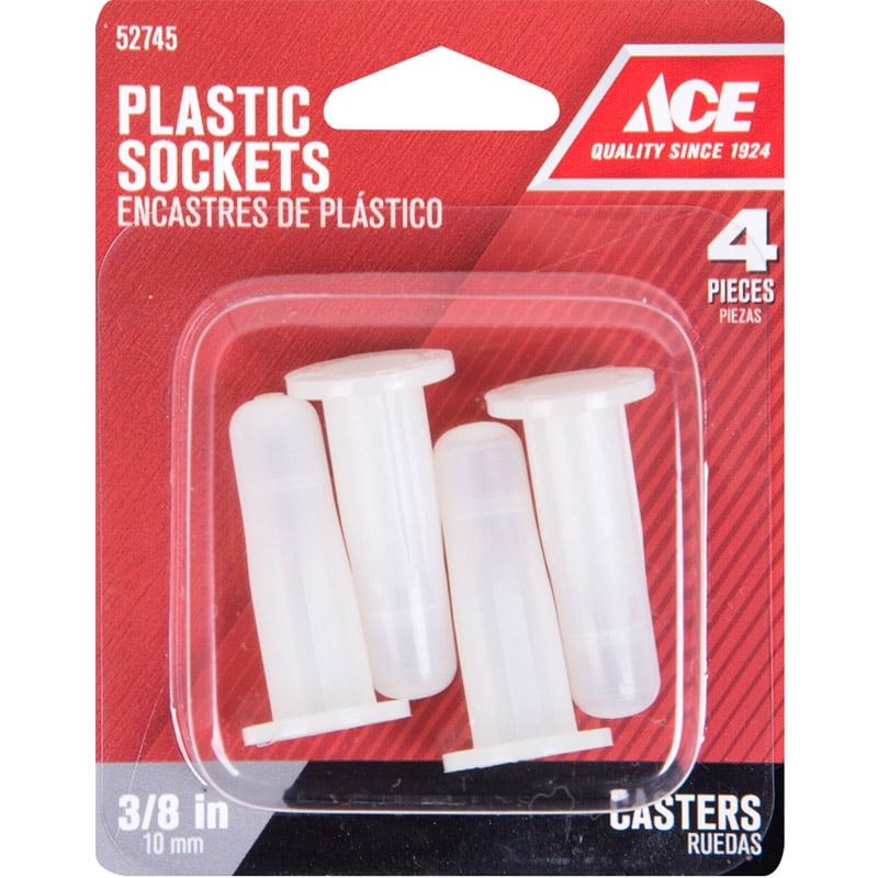 2 per Pack Plastic Bed Frame Casters with Sockets 2-1/8 In 