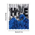 thumbnail image 2 of FOCUSNORM Jolis Rideaux de Douche pour Salle de Bain Imprimé de Lettres Motif Rose Transparence Forte Rideau de Douche Mode, 2 of 6