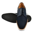 thumbnail image 2 of LIBERTYZENO Mens Casual Shoes Textile And Lizard Print Leather Lace-Up Oxford Casual Shoes For Mens Gutta Navy 10.5, 2 of 8