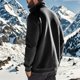 thumbnail image 4 of pstuiky manga larga para hombre, Sudadera con capucha de manga larga para hombre, estilo casual, con bolsillos, color liso Tops de talla grande para hombre l, 4 of 9