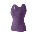 thumbnail image 2 of CBASIHI Womens Plus Size Thermal Tank Tops with Built in Bars- Womens Plus Size Thermal Tank Tops with Built in Bars Purple Size L, 2 of 7