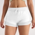 thumbnail image 2 of Likimi Womens Shorts Solid Color Low Waist Breathable Comfort Slim Fit Summer Casual Shorts White Size L, 2 of 5
