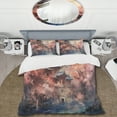thumbnail image 2 of Designart "Landscape of the Rising Sun in Japan V" Japanese Bedding Covert Set - Japan Peach Landscapes Bed Set With 2 Shams, 2 of 6