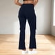 thumbnail image 5 of Pincandy Women's Solid Color High Waist Flared Yoga Pants - with Pockets, Casual Fit for Yoga & Daily Wear, 5 of 7
