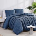 thumbnail image 2 of Southshore Fine Living, Inc. Clipped Jacquard Tufted Duvet Cover King Bedding Set, Bali Light Grey, 2 of 6