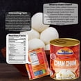 thumbnail image 5 of Rani Cham Cham (Oval-shaped Bengali Sweet) 35.3oz (2.2lbs) 1kg, Pack of 6, Approximately 14 pieces, Easy Open Lid ~ Ready to eat | Gluten Free | Non-GMO | Kosher | Indian Origin, 5 of 10