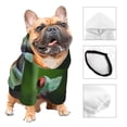 thumbnail image 3 of Goofa Red-Eyed Tree Frog Pattern Small Dog Sweater Hoodies Pet Grey Hooded Soft Fleece Sweatshirts with Pocket Fall Winter Puppy Cat Sweaters Warm Clothes-X-Large, 3 of 8