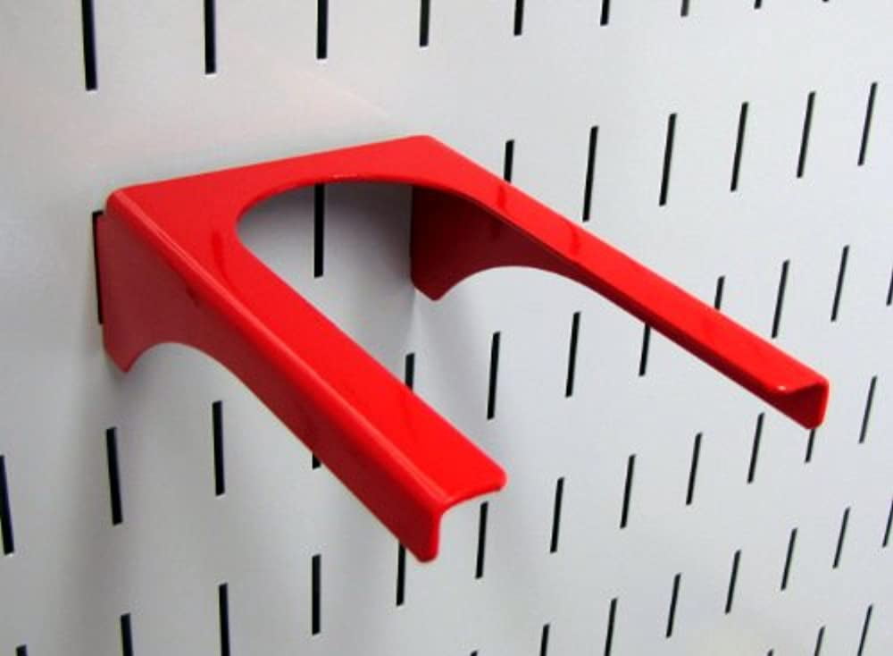 Wall Control Pegboard 2in Handle Pegboard Bracket Slotted Metal Pegboard Hook Pegboard and Slotted Tool Board Red