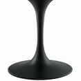 thumbnail image 3 of Contemporary Modern Urban Designer Kitchen Room Rectangle Dining Table, Wood Metal Steel, Black White, 3 of 3