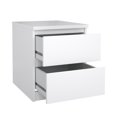 thumbnail image 5 of Tvilum Scottsdale 2 Drawer Bedroom Nightstand for Adults, White High Gloss, 5 of 11