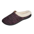 thumbnail image 2 of Roxoni Womens Warm Winter Slippers, Knit Outer & Fleece Inner,Rubber Sole -sizes 6 to 11 -style #2110, 2 of 6