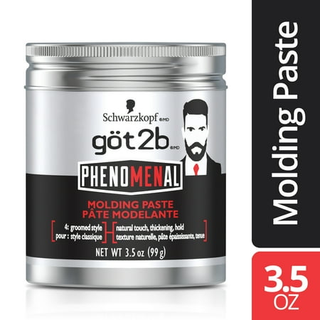 Got2b PhenoMENal Molding Hair Paste, 3.5 Ounce (Best Hair Gel For Dry Hair)