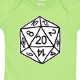 thumbnail image 4 of Inktastic 20 Sided White Dice Boys or Girls Baby Bodysuit, 4 of 5