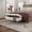 Natural, variant on Jofran Huggy Luxury Plush Faux Fur Upholstered Storage Bench