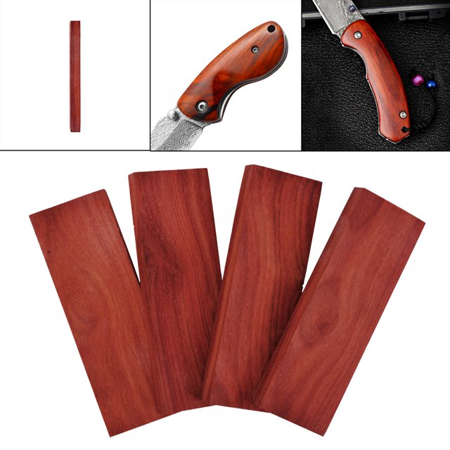 Padauk Wood Knives Scales, Crafts Making, DIY, Exotic, Knives Makers Mango de material en blanco para cuchillas en blanco Empuñaduras de Cuchillos Knifemakers 4 piezas Baoblaze Balanzas de cuchillos