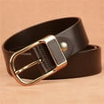 thumbnail image 3 of Genuine Leather For Men's High Quality Buckle Jeans Cowskin Casual Belts Business Cowboy Waistband Male Fashion Designer 2022New, 3 of 7