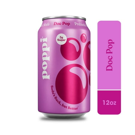 Pack of 2 Poppi Doc Pop Prebiotic Soda Can, 12 fl oz (Package May Vary)