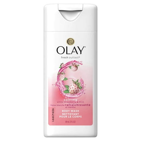 (4 pack) (4 Pack) Olay Fresh Outlast Cooling White Strawberry & Mint Body Wash, 3 oz