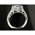 thumbnail image 3 of HeartsAndYou 4ct Princess Moissanite Dual Row Accent Solitaire Vintage Inspired Ring 18k White Gold over Silver, 3 of 7
