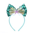 thumbnail image 2 of Diadema con lazo de escamas de pescado de estilo europeo y americano, de piel sintética con diseño de arcoíris, para festivales, fiestas de cumpleaños, joyería fina, 2 of 6