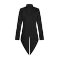 thumbnail image 4 of LEKWK Mens Tailcoat Gothic Steampunk Costume Vintage Victorian Jacket Medieval Vampire Classic Cosplay Festival Themed Party Halloween Costume, 4 of 7