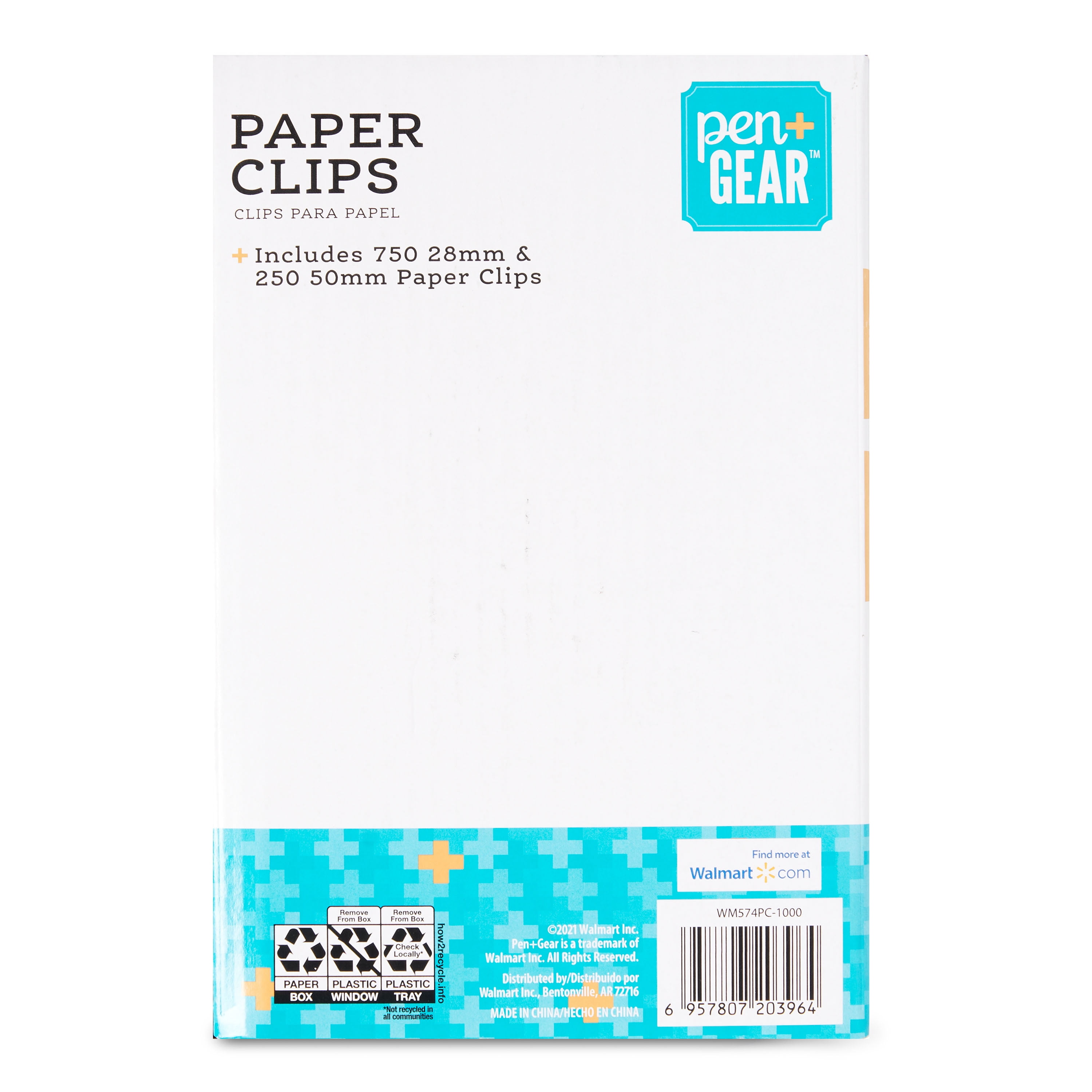 Pen + Gear Paper Clips, Assorted Sized, 28mm & 50mm, Silver