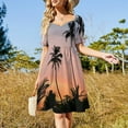 thumbnail image 2 of Palm Trees with a Sunrise Sleeveless Dress Dress for pregnant wom Long dress woman, 2 of 6