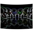 thumbnail image 4 of UV Reactive Skull Tapestry, Blacklight Skeletons surround the gaze Tapestry for Bedroom, Nature Tapestry Wall Hanging Home Decor 90X70in, 4 of 4