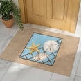 thumbnail image 2 of Summer Marine Life Indoor Door Mat 20x31.5 Inch Coastal Starfish Ocean Conch Rope Border Front Door Mat Non Slip Washable Entryway Rug Low Profile Dirt Trapper Doormat for Bathroom Kitchen Bedroom, 2 of 9