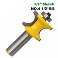 thumbnail image 3 of ziyahi 5Pcs Half-round Bearing Router Bits Bullnose Router Bit Set with C3 Carbide Tipped 1/2 Round Ball Milling Bits, 3 of 6